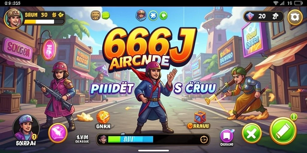 Screenshot gameplay 666J menampilkan aksi seru dalam permainan Arcade.