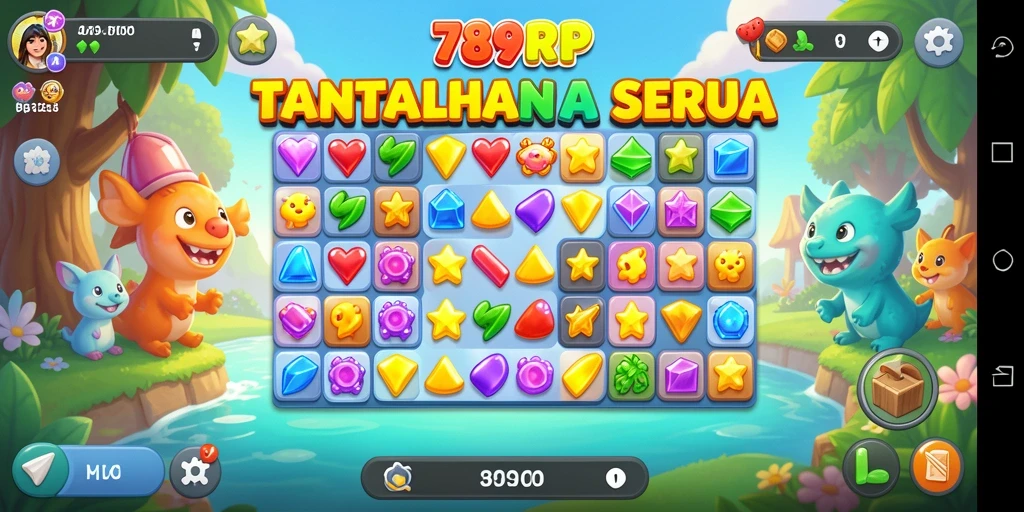 Tampilan gameplay seru dari game Match-3 789RP.