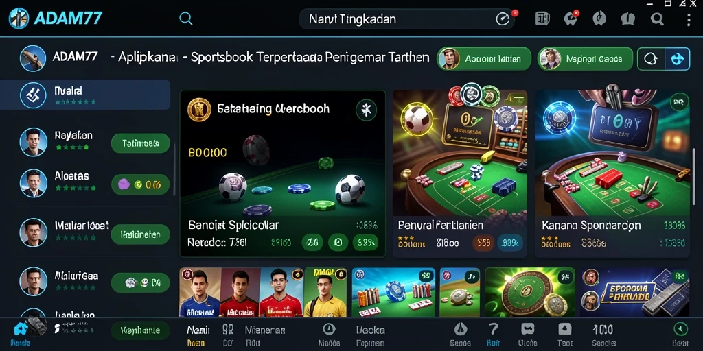 Tampilan gameplay Sportsbook yang menarik dan interaktif.