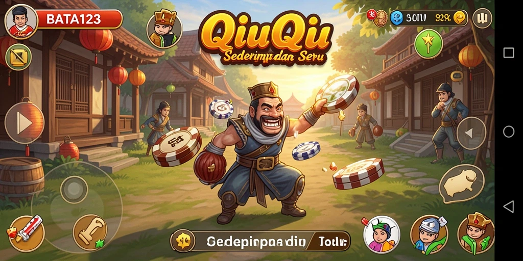 Screenshot gameplay BATA123 yang menampilkan aksi seru QiuQiu.