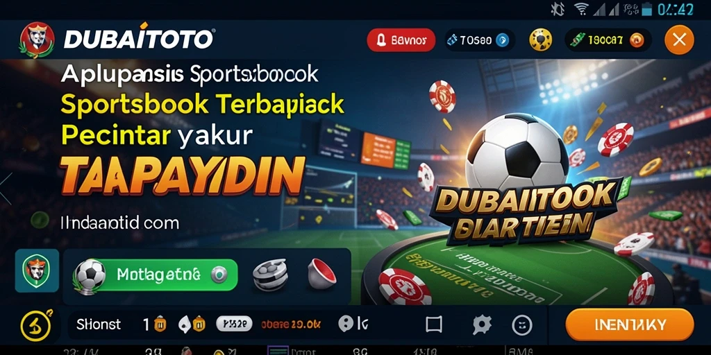 Tampilan gameplay DUBAITOTO dengan fitur Sportsbook yang menarik.