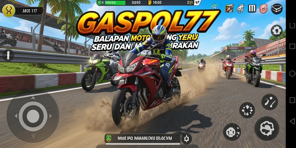 Gameplay seru dan mendebarkan dalam game Motor Racing.