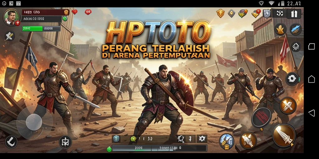 Screenshot HPTOTO menampilkan aksi pertempuran yang mendebarkan.