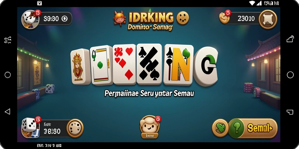 Screenshot gameplay <strong>IDRKING</strong> yang menampilkan keseruan bermain domino.