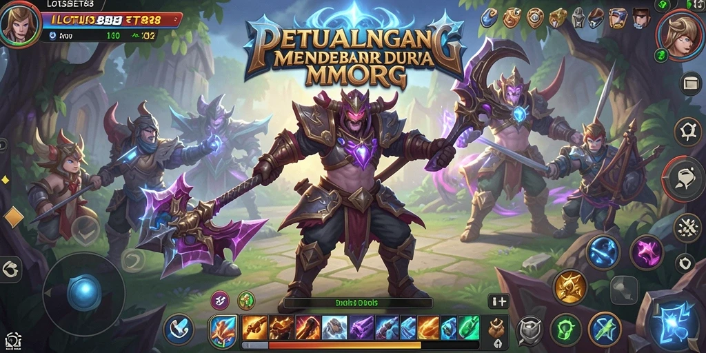 Screenshot LOTUSBET88 menampilkan aksi seru dalam pertarungan MMORPG.