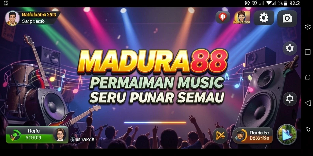 Tampilan menarik dari gameplay MADURA88 yang penuh dengan musik.