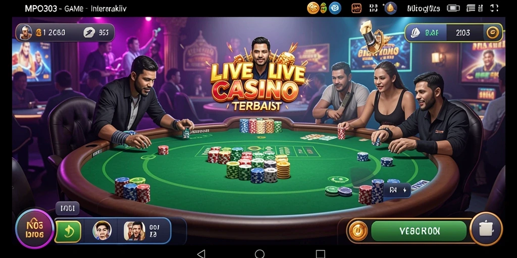 Tampilan gameplay Live Casino MPO303 yang menegangkan dan interaktif.