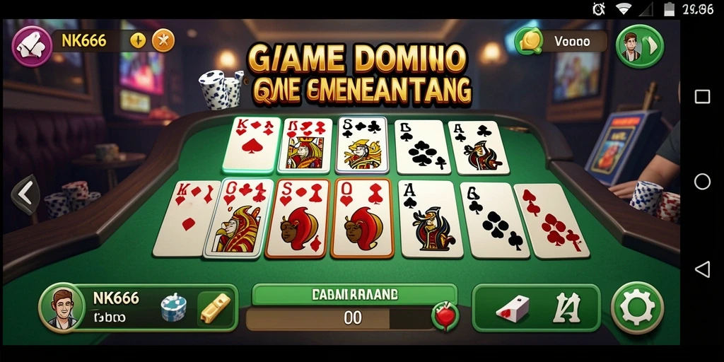 Screenshot gameplay NK666 menampilkan aksi seru permainan Domino.