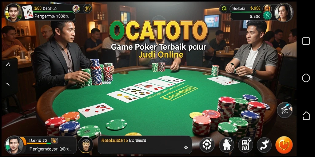 Screenshot OCATOTO menampilkan aksi seru dalam permainan Poker.