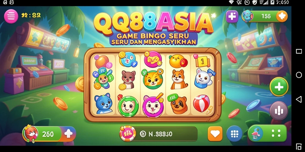 Screenshot gameplay Bingo QQ88ASIA menampilkan keseruan bermain.