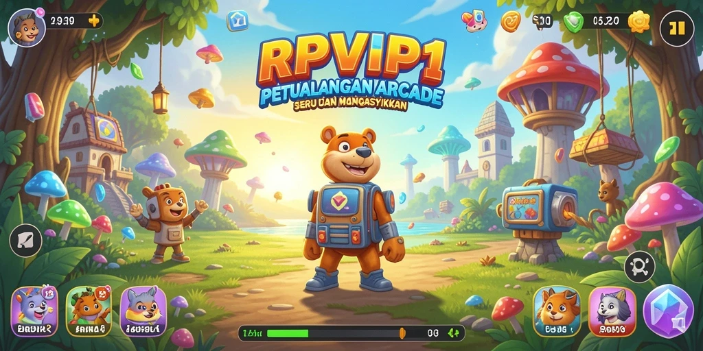 Screenshot gameplay RPVIP1 menampilkan pemain beraksi dalam tantangan Arcade yang mengasyikkan.