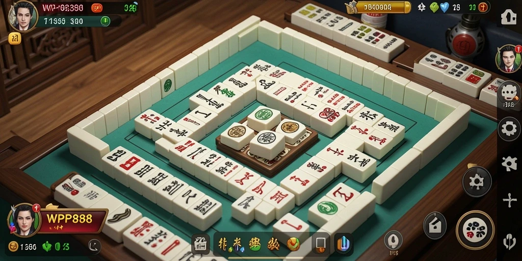 Tampilan gameplay WP888 dengan pengalaman Mahjong yang seru.